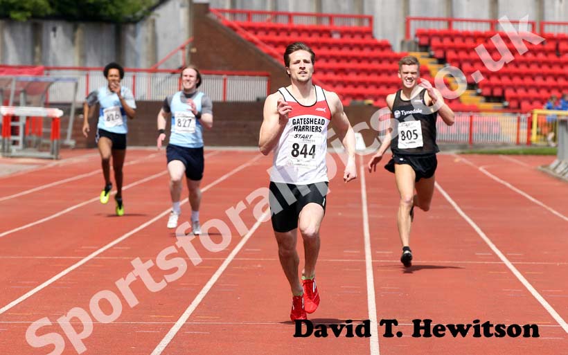 Jac Lowdon (Gateshead) wins the 400 metres, 2012 North Eastern Championships.